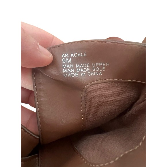 American Rag Acale Midcalf Brown Boots Women's 9M Straps & Buckles Pull On - Picture 8 of 15